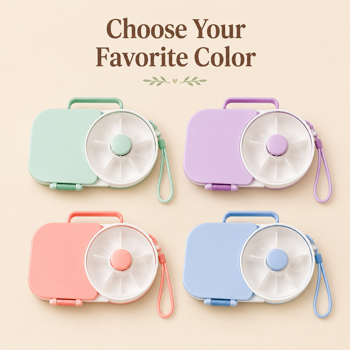 2-in-1 Snack Spinner & Lunch Box for Toddlers | BPA-Free Rotating Snack Container