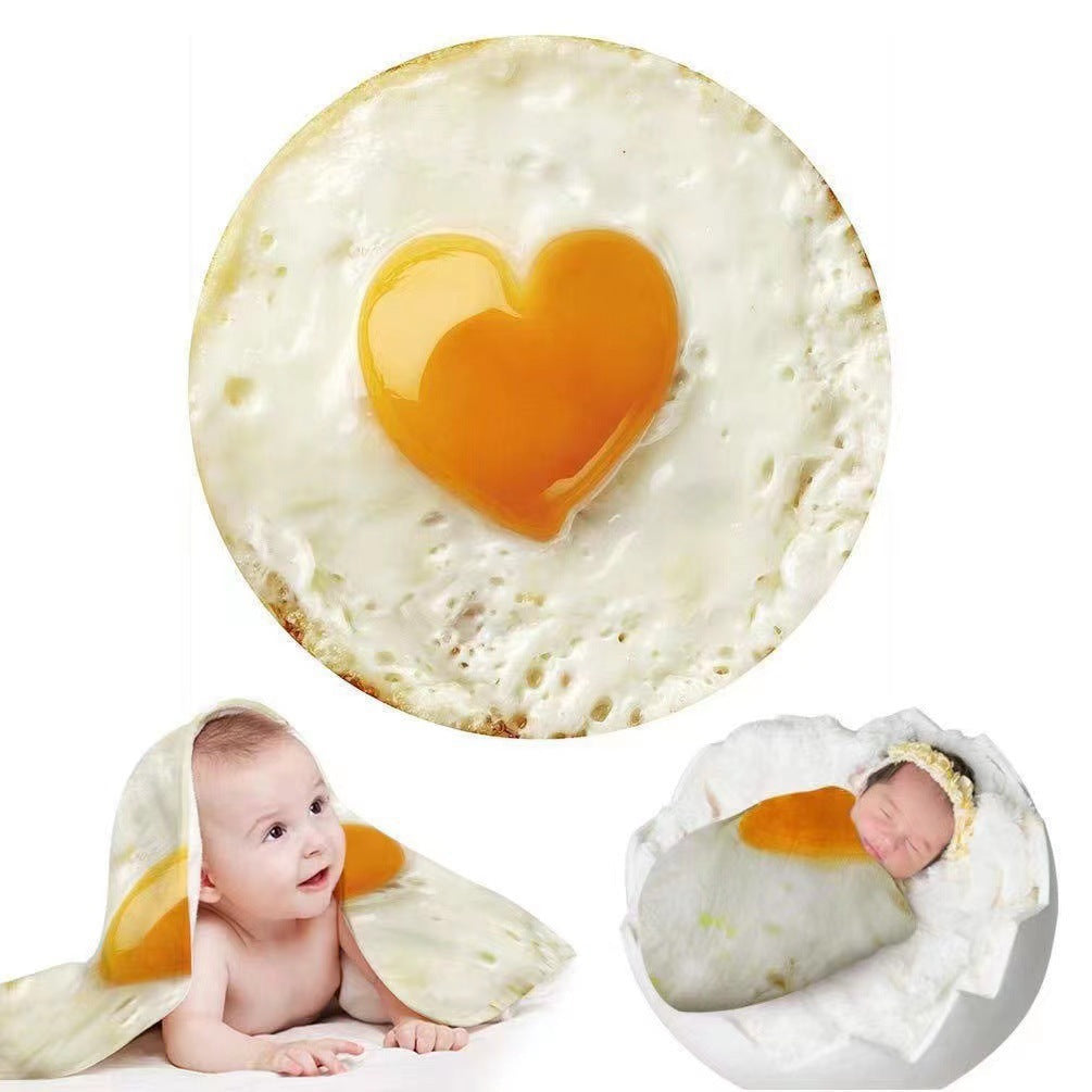 Funny Food Baby Wrap Blanket & Hat Set — Pancake, Pizza & More | Photo Prop