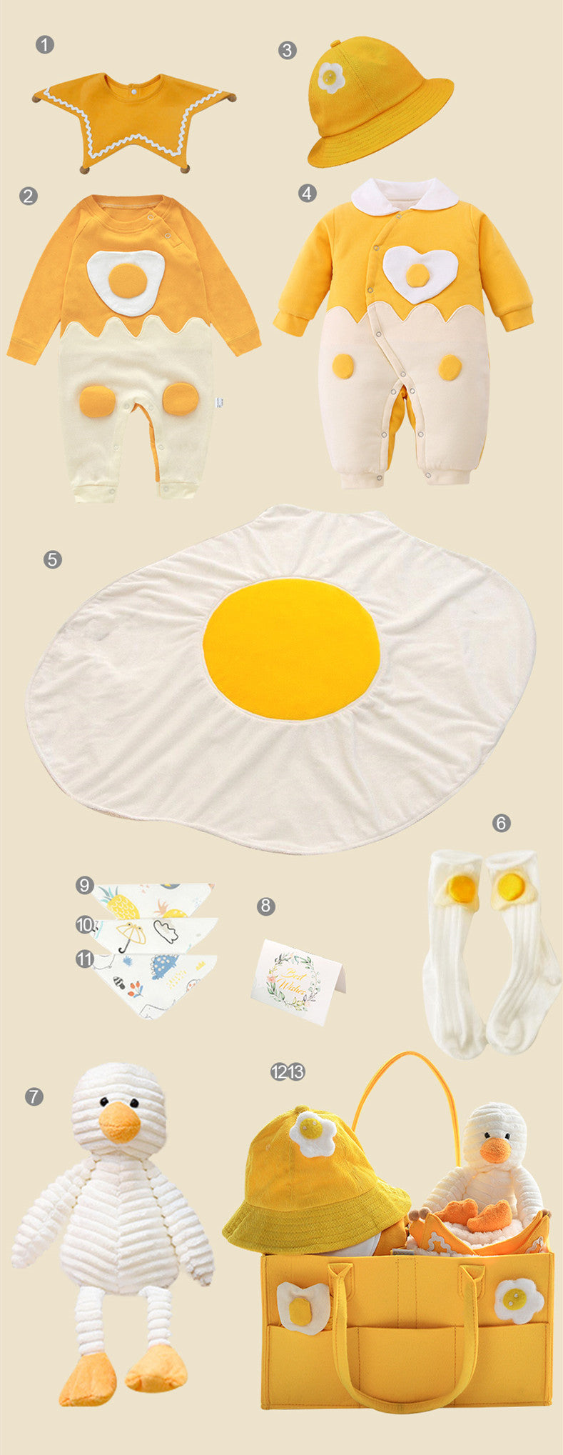 Newborn Baby Gift Box | Korean Cotton Clothing Set | 14-Piece Layette Bundle