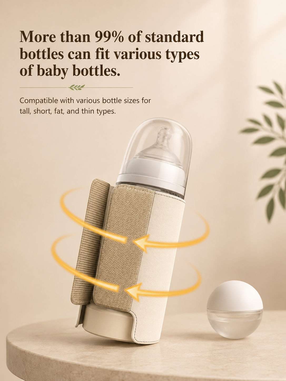 Bottle Compatibility: Adjustable portable bottle warmer designed to fit various baby bottle sizes