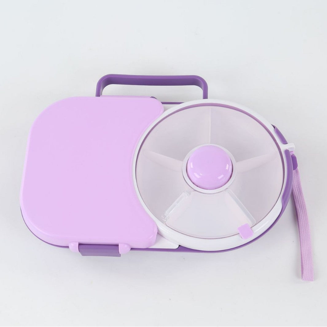 2-in-1 Snack Spinner & Lunch Box for Toddlers | BPA-Free Rotating Snack Container