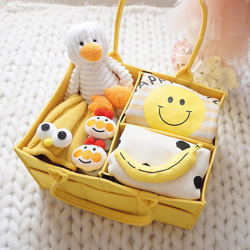 Newborn Baby Gift Box | Korean Cotton Clothing Set | 14-Piece Layette Bundle