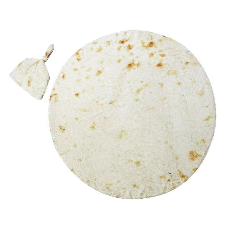 Funny Food Baby Wrap Blanket & Hat Set — Pancake, Pizza & More | Photo Prop