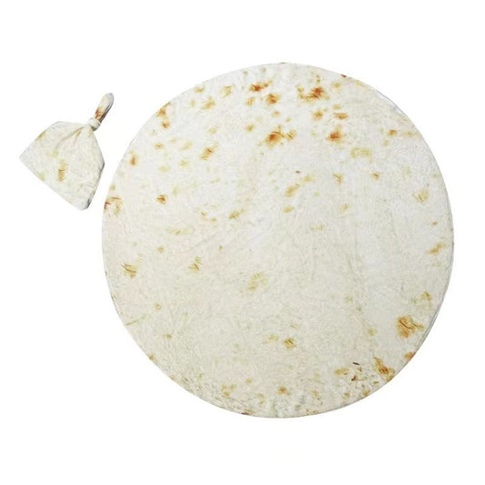 Funny Food Baby Wrap Blanket & Hat Set — Pancake, Pizza & More | Photo Prop