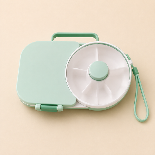 2-in-1 Snack Spinner & Lunch Box for Toddlers | BPA-Free Rotating Snack Container