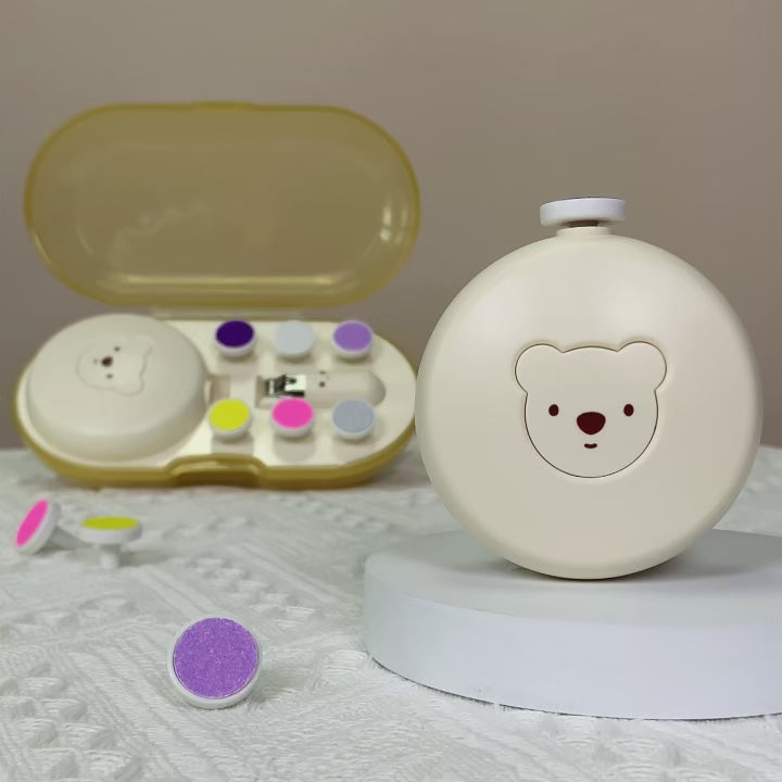 Video showing how to safely use the Bloom & Bear electric baby nail trimmer kit